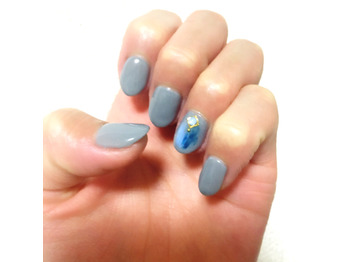 くすみカラー☆グレーネイル_20170510_1