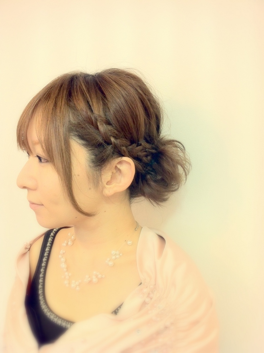 編みこみアップ、ショート編☆