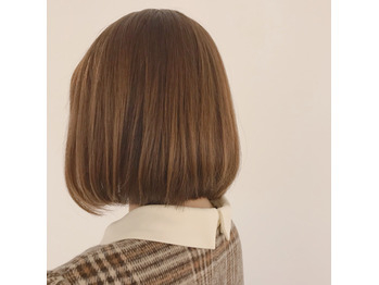 ちゅるんとボブのグレージュカラー☆彡