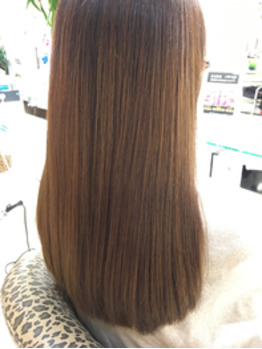 パーマ無しで自然なストレート！