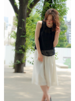 外人風柔らか透け感パーマ