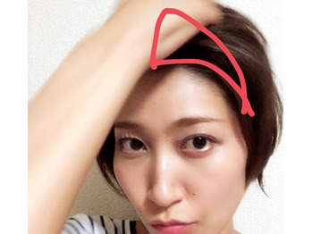 落ちてこないアップバングの作り方。