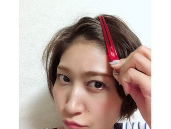 落ちてこないアップバングの作り方。