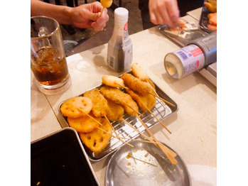 念願の串揚げ!!