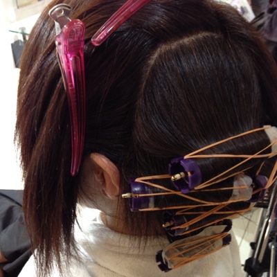 縮毛、グレイカラー、のお客様です。